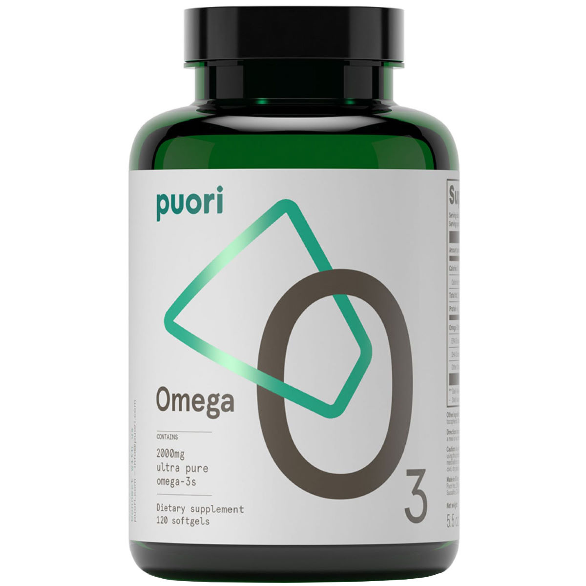 Puori O3 - Omega-3 (120 Capsules) - Ácidos grasos omega