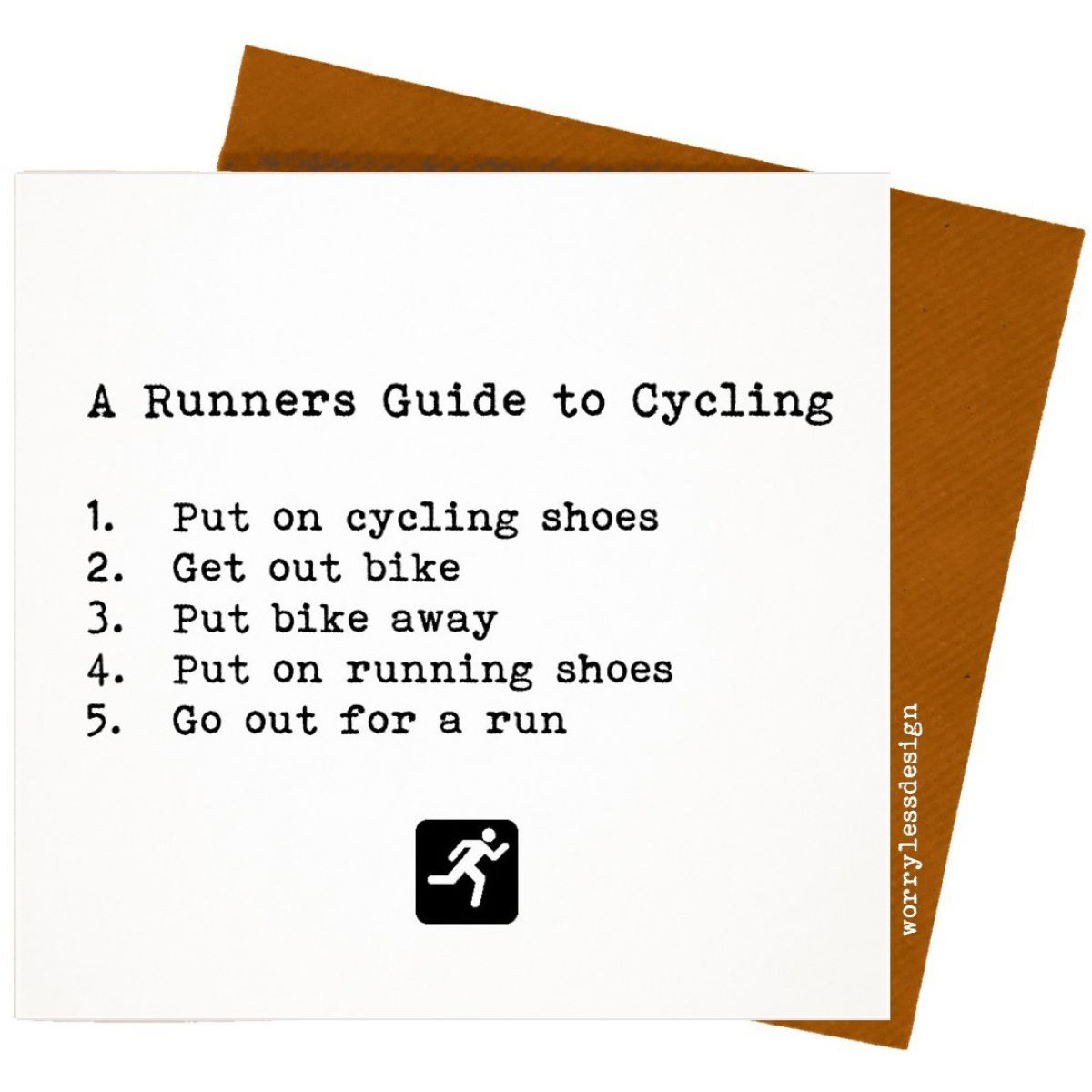 Worry Less Designs A Runners Guide Greeting Card - Regalos