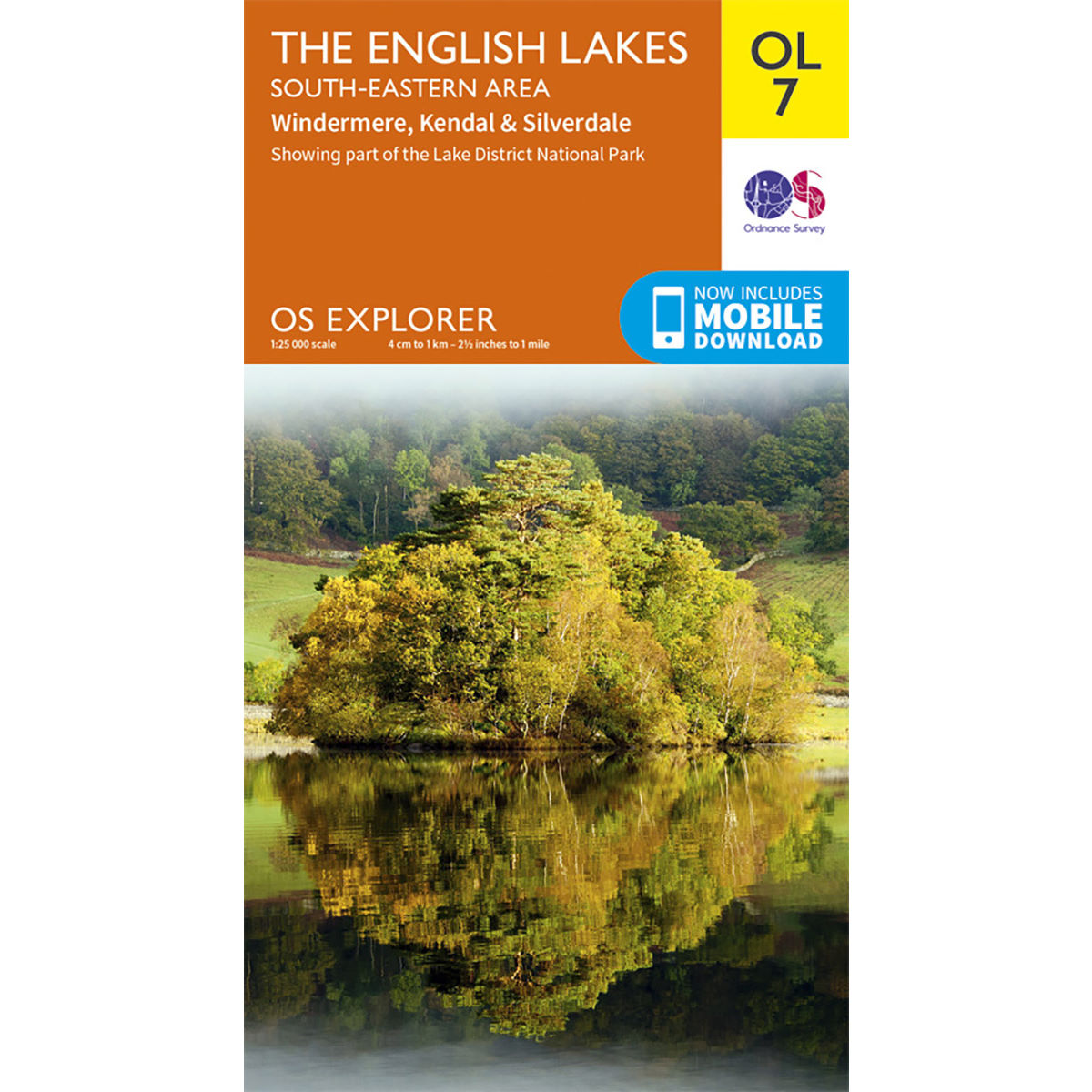 Mapa de The English Lakes de la zona sureste Ordnance Survey OL7 - Mapas